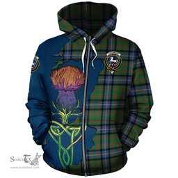Scottish Cochrane Ancient Clan Tartan Crest with Thistle and Scotland Map Tartan Plaid Hoodie Scottish Plaid Tartan Plaid - ScotsTee - scotstee.com