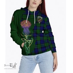 Scottish Bannatyne Clan Tartan Crest with Thistle and Scotland Map Tartan Plaid Hoodie Scottish Plaid Tartan Plaid - ScotsTee - scotstee.com