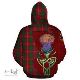 Scottish Chisholm Clan Tartan Crest with Thistle and Scotland Map Tartan Plaid Hoodie Scottish Plaid Tartan Plaid - ScotsTee - scotstee.com