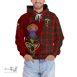 Scottish Chisholm Clan Tartan Crest with Thistle and Scotland Map Tartan Plaid Hoodie Scottish Plaid Tartan Plaid - ScotsTee - scotstee.com