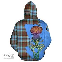 Scottish Anderson Ancient Clan Tartan Crest with Thistle and Scotland Map Tartan Plaid Hoodie Scottish Plaid Tartan Plaid - ScotsTee - scotstee.com