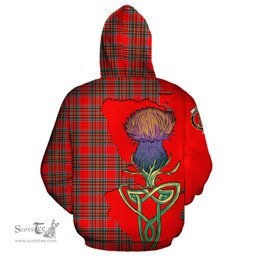 Scottish Binning Clan Tartan Crest with Thistle and Scotland Map Tartan Plaid Hoodie Scottish Plaid Tartan Plaid - ScotsTee - scotstee.com