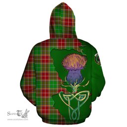 Scottish Baxter Modern Clan Tartan Crest with Thistle and Scotland Map Tartan Plaid Hoodie Scottish Plaid Tartan Plaid - ScotsTee - scotstee.com