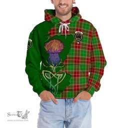 Scottish Baxter Modern Clan Tartan Crest with Thistle and Scotland Map Tartan Plaid Hoodie Scottish Plaid Tartan Plaid - ScotsTee - scotstee.com