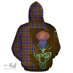 Scottish Balfour Modern Clan Tartan Crest with Thistle and Scotland Map Tartan Plaid Hoodie Scottish Plaid Tartan Plaid - ScotsTee - scotstee.com