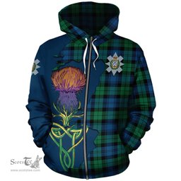 Scottish Black Watch Ancient Clan Tartan Crest with Thistle and Scotland Map Tartan Plaid Hoodie Scottish Plaid Tartan Plaid - ScotsTee - scotstee.com