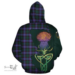 Scottish Guthrie Modern Clan Tartan Crest with Thistle and Scotland Map Tartan Plaid Hoodie Scottish Plaid Tartan Plaid - ScotsTee - scotstee.com