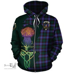 Scottish Guthrie Modern Clan Tartan Crest with Thistle and Scotland Map Tartan Plaid Hoodie Scottish Plaid Tartan Plaid - ScotsTee - scotstee.com