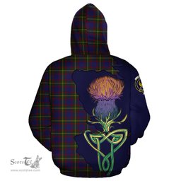 Scottish Durie Clan Tartan Crest with Thistle and Scotland Map Tartan Plaid Hoodie Scottish Plaid Tartan Plaid - ScotsTee - scotstee.com