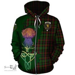 Scottish Cumming Hunting Clan Tartan Crest with Thistle and Scotland Map Tartan Plaid Hoodie Scottish Plaid Tartan Plaid - ScotsTee - scotstee.com