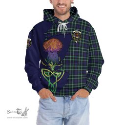 Scottish Graham of Montrose Modern Clan Tartan Crest with Thistle and Scotland Map Tartan Plaid Hoodie Scottish Plaid Tartan Plaid - ScotsTee - scotstee.com