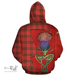 Scottish Grant Weathered Clan Tartan Crest with Thistle and Scotland Map Tartan Plaid Hoodie Scottish Plaid Tartan Plaid - ScotsTee - scotstee.com