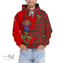 Scottish Cumming Modern Clan Tartan Crest with Thistle and Scotland Map Tartan Plaid Hoodie Scottish Plaid Tartan Plaid - ScotsTee - scotstee.com