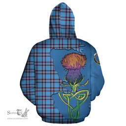Scottish Elliot Ancient Clan Tartan Crest with Thistle and Scotland Map Tartan Plaid Hoodie Scottish Plaid Tartan Plaid - ScotsTee - scotstee.com