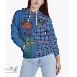 Scottish Elliot Ancient Clan Tartan Crest with Thistle and Scotland Map Tartan Plaid Hoodie Scottish Plaid Tartan Plaid - ScotsTee - scotstee.com