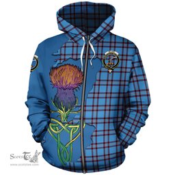 Scottish Elliot Ancient Clan Tartan Crest with Thistle and Scotland Map Tartan Plaid Hoodie Scottish Plaid Tartan Plaid - ScotsTee - scotstee.com