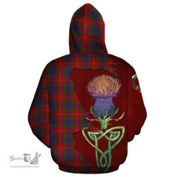 Scottish Fraser Clan Tartan Crest with Thistle and Scotland Map Tartan Plaid Hoodie Scottish Plaid Tartan Plaid - ScotsTee - scotstee.com