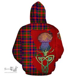 Scottish Gow Modern Clan Tartan Crest with Thistle and Scotland Map Tartan Plaid Hoodie Scottish Plaid Tartan Plaid - ScotsTee - scotstee.com