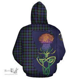 Scottish Fletcher Modern Clan Tartan Crest with Thistle and Scotland Map Tartan Plaid Hoodie Scottish Plaid Tartan Plaid - ScotsTee - scotstee.com