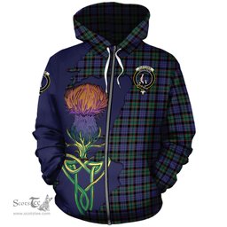 Scottish Fletcher Modern Clan Tartan Crest with Thistle and Scotland Map Tartan Plaid Hoodie Scottish Plaid Tartan Plaid - ScotsTee - scotstee.com