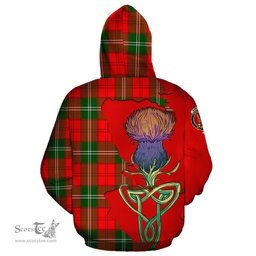 Scottish Gartshore Clan Tartan Crest with Thistle and Scotland Map Tartan Plaid Hoodie Scottish Plaid Tartan Plaid - ScotsTee - scotstee.com