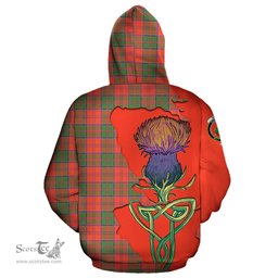 Scottish Grant Ancient Clan Tartan Crest with Thistle and Scotland Map Tartan Plaid Hoodie Scottish Plaid Tartan Plaid - ScotsTee - scotstee.com