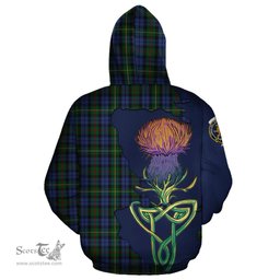 Scottish Gow Hunting Clan Tartan Crest with Thistle and Scotland Map Tartan Plaid Hoodie Scottish Plaid Tartan Plaid - ScotsTee - scotstee.com