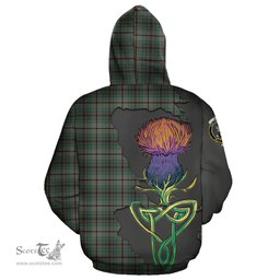 Scottish Craig Clan Tartan Crest with Thistle and Scotland Map Tartan Plaid Hoodie Scottish Plaid Tartan Plaid - ScotsTee - scotstee.com