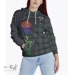 Scottish Craig Clan Tartan Crest with Thistle and Scotland Map Tartan Plaid Hoodie Scottish Plaid Tartan Plaid - ScotsTee - scotstee.com