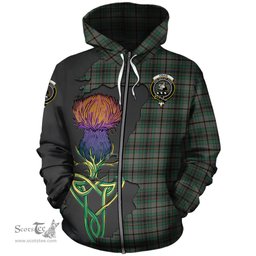 Scottish Craig Clan Tartan Crest with Thistle and Scotland Map Tartan Plaid Hoodie Scottish Plaid Tartan Plaid - ScotsTee - scotstee.com