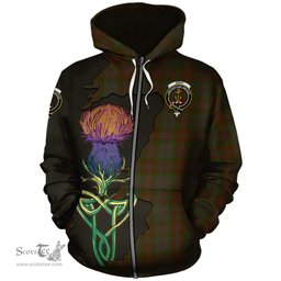 Scottish Gray Clan Tartan Crest with Thistle and Scotland Map Tartan Plaid Hoodie Scottish Plaid Tartan Plaid - ScotsTee - scotstee.com