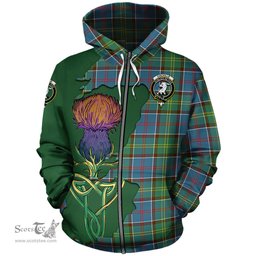 Scottish Colville Clan Tartan Crest with Thistle and Scotland Map Tartan Plaid Hoodie Scottish Plaid Tartan Plaid - ScotsTee - scotstee.com