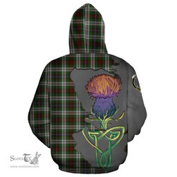 Scottish Fraser Hunting Dress Clan Tartan Crest with Thistle and Scotland Map Tartan Plaid Hoodie Scottish Plaid Tartan Plaid - ScotsTee - scotstee.com