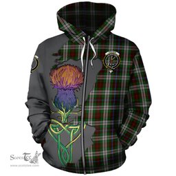 Scottish Fraser Hunting Dress Clan Tartan Crest with Thistle and Scotland Map Tartan Plaid Hoodie Scottish Plaid Tartan Plaid - ScotsTee - scotstee.com