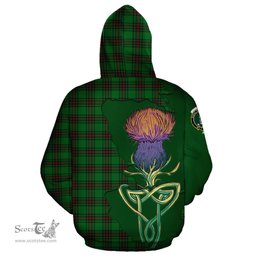 Scottish Ged Clan Tartan Crest with Thistle and Scotland Map Tartan Plaid Hoodie Scottish Plaid Tartan Plaid - ScotsTee - scotstee.com