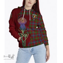 Scottish Forrester or Foster Clan Tartan Crest with Thistle and Scotland Map Tartan Plaid Hoodie Scottish Plaid Tartan Plaid - ScotsTee - scotstee.com