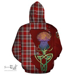 Scottish Drummond of Perth Dress Clan Tartan Crest with Thistle and Scotland Map Tartan Plaid Hoodie Scottish Plaid Tartan Plaid - ScotsTee - scotstee.com
