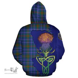 Scottish Edmonstone Clan Tartan Crest with Thistle and Scotland Map Tartan Plaid Hoodie Scottish Plaid Tartan Plaid - ScotsTee - scotstee.com