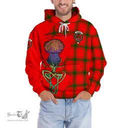 Scottish Darroch Clan Tartan Crest with Thistle and Scotland Map Tartan Plaid Hoodie Scottish Plaid Tartan Plaid - ScotsTee - scotstee.com