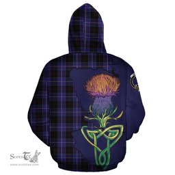 Scottish Dunlop Clan Tartan Crest with Thistle and Scotland Map Tartan Plaid Hoodie Scottish Plaid Tartan Plaid - ScotsTee - scotstee.com