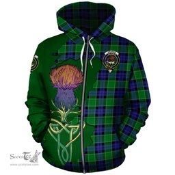 Scottish Graham of Menteith Modern Clan Tartan Crest with Thistle and Scotland Map Tartan Plaid Hoodie Scottish Plaid Tartan Plaid - ScotsTee - scotstee.com