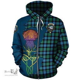 Scottish Galbraith Ancient Clan Tartan Crest with Thistle and Scotland Map Tartan Plaid Hoodie Scottish Plaid Tartan Plaid - ScotsTee - scotstee.com