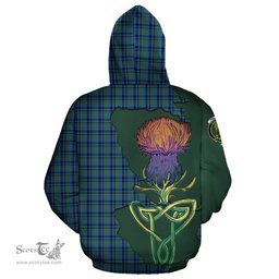 Scottish Falconer Clan Tartan Crest with Thistle and Scotland Map Tartan Plaid Hoodie Scottish Plaid Tartan Plaid - ScotsTee - scotstee.com