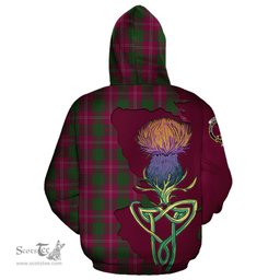 Scottish Crawford Clan Tartan Crest with Thistle and Scotland Map Tartan Plaid Hoodie Scottish Plaid Tartan Plaid - ScotsTee - scotstee.com