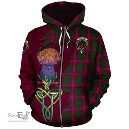 Scottish Crawford Clan Tartan Crest with Thistle and Scotland Map Tartan Plaid Hoodie Scottish Plaid Tartan Plaid - ScotsTee - scotstee.com