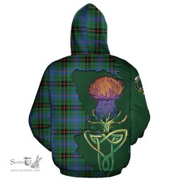 Scottish Davidson Ancient Clan Tartan Crest with Thistle and Scotland Map Tartan Plaid Hoodie Scottish Plaid Tartan Plaid - ScotsTee - scotstee.com