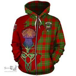 Scottish Grierson Clan Tartan Crest with Thistle and Scotland Map Tartan Plaid Hoodie Scottish Plaid Tartan Plaid - ScotsTee - scotstee.com