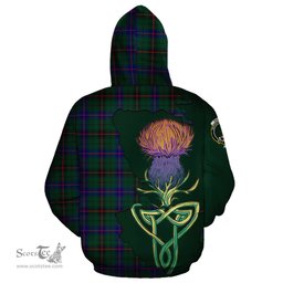 Scottish Davidson Modern Clan Tartan Crest with Thistle and Scotland Map Tartan Plaid Hoodie Scottish Plaid Tartan Plaid - ScotsTee - scotstee.com