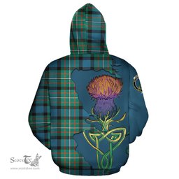 Scottish Ferguson Ancient Clan Tartan Crest with Thistle and Scotland Map Tartan Plaid Hoodie Scottish Plaid Tartan Plaid - ScotsTee - scotstee.com