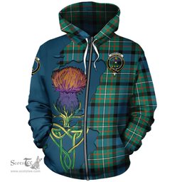 Scottish Ferguson Ancient Clan Tartan Crest with Thistle and Scotland Map Tartan Plaid Hoodie Scottish Plaid Tartan Plaid - ScotsTee - scotstee.com
